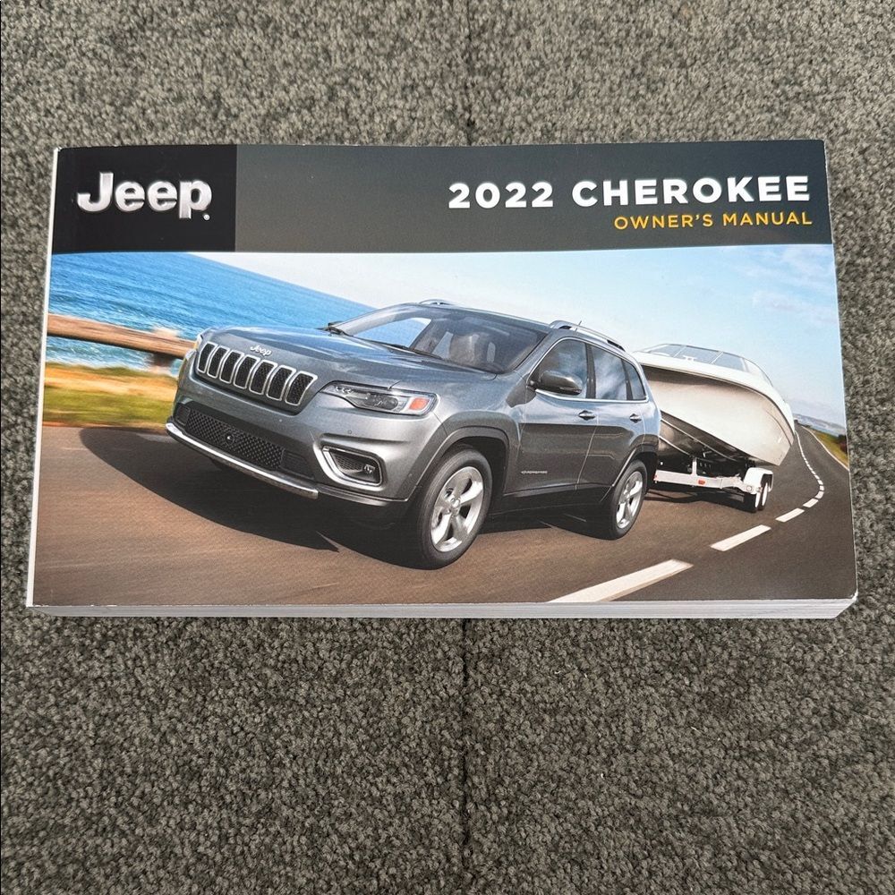 Jeep Cherokee 2022 Owner's Manual Black Leather Case